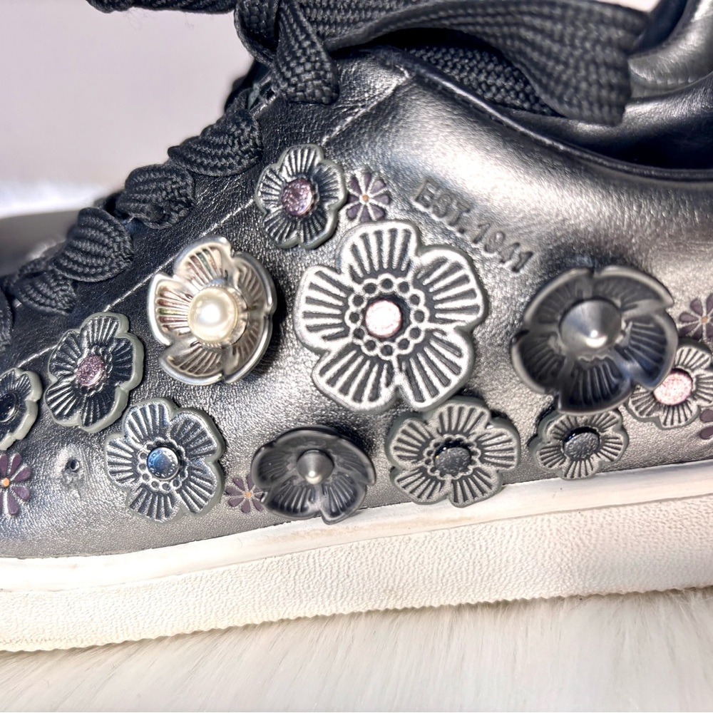 COACH Metallic Tea Rose Sneakers - Picture 8 of 11